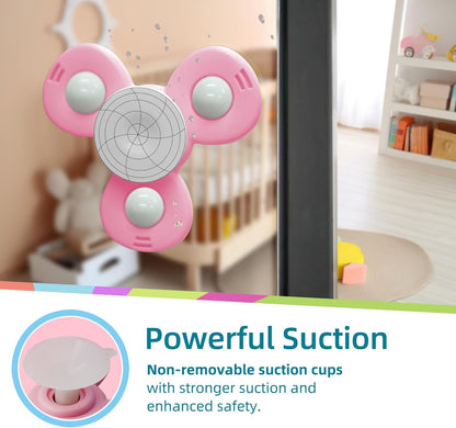 LiKee Strong Suction Cup Fidget Rotating Sensory Bath Toys for Baby 12 18 Months Airplane Car