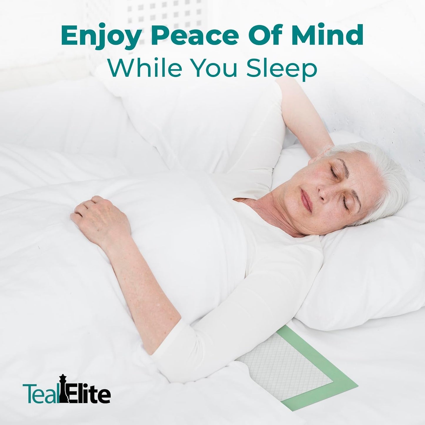 Teal Elite Chucks Pads Disposable Adult 36 x 36, 50 Count - Extra Large Bed Pads Disposable Adult