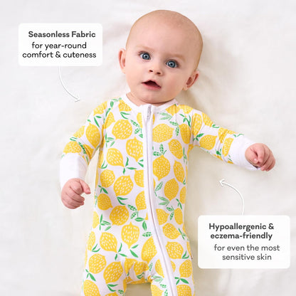 Little Sleepies Pajamas for Baby Boys & Girls, Viscose from Bamboo Baby Pajamas, Preemie & Newborn Sleepers, 2-Way Zipper PJs