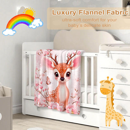 Ship Next Day, Personalized Baby Blanket – Printed in USA, Custom Baby Blanket for Boys & Girls