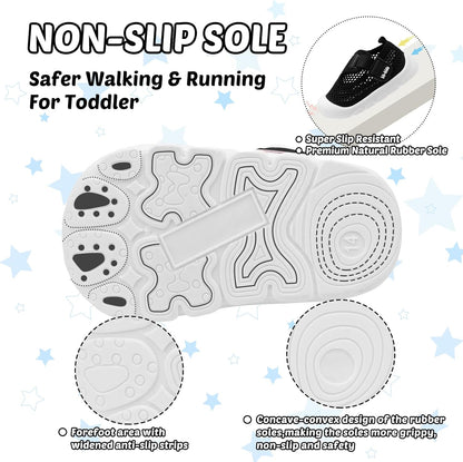 Baby Walking Shoes Toddler Girl Boy Soft Sole Breathable Mesh Slip on Summer Wide Shoes Infant Flexible Lightweight Non-Slip Safer Causal Tennis Shoes Toddler First Walkers Shoes Rubber Soles Outdoor