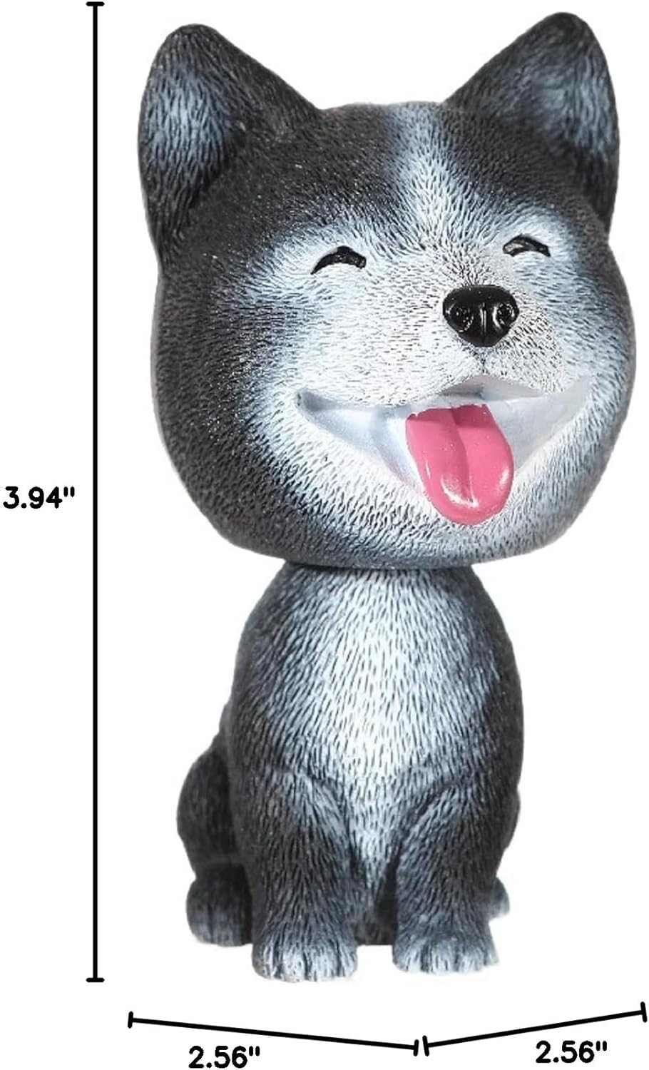 Resin Bobbing Head Dog Figurines Mini Bobblehead Puppy for Home Office Desk Car Dashboards Decor Ornaments (Husky)