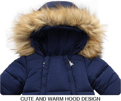 Baby Girl Winter Snowsuit Toddler Jacket Clothes For Boy Infant Jumpsuit Hoodied