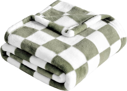 Yurhap Checkered Baby Blanket Fleece Baby Blankets for Boys, Ultra Soft Cozy Fluffy Infant Toddler