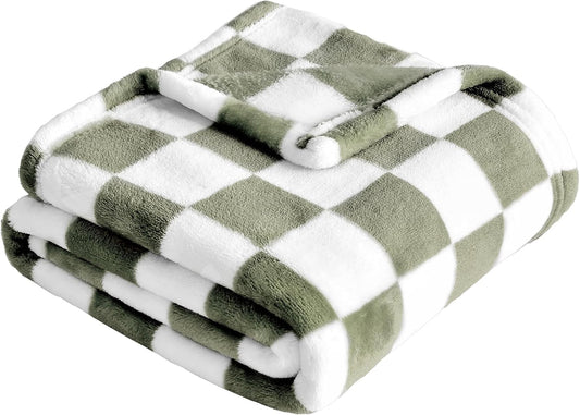 Yurhap Checkered Baby Blanket Fleece Baby Blankets for Boys, Ultra Soft Cozy Fluffy Infant Toddler