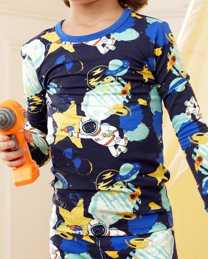 Bamboo Viscose Toddler Pajamas Boys Girls Baby 12M-8Y Pjs Sets Kids 2pcs Snug fit Long-Sleeve Sleepwear