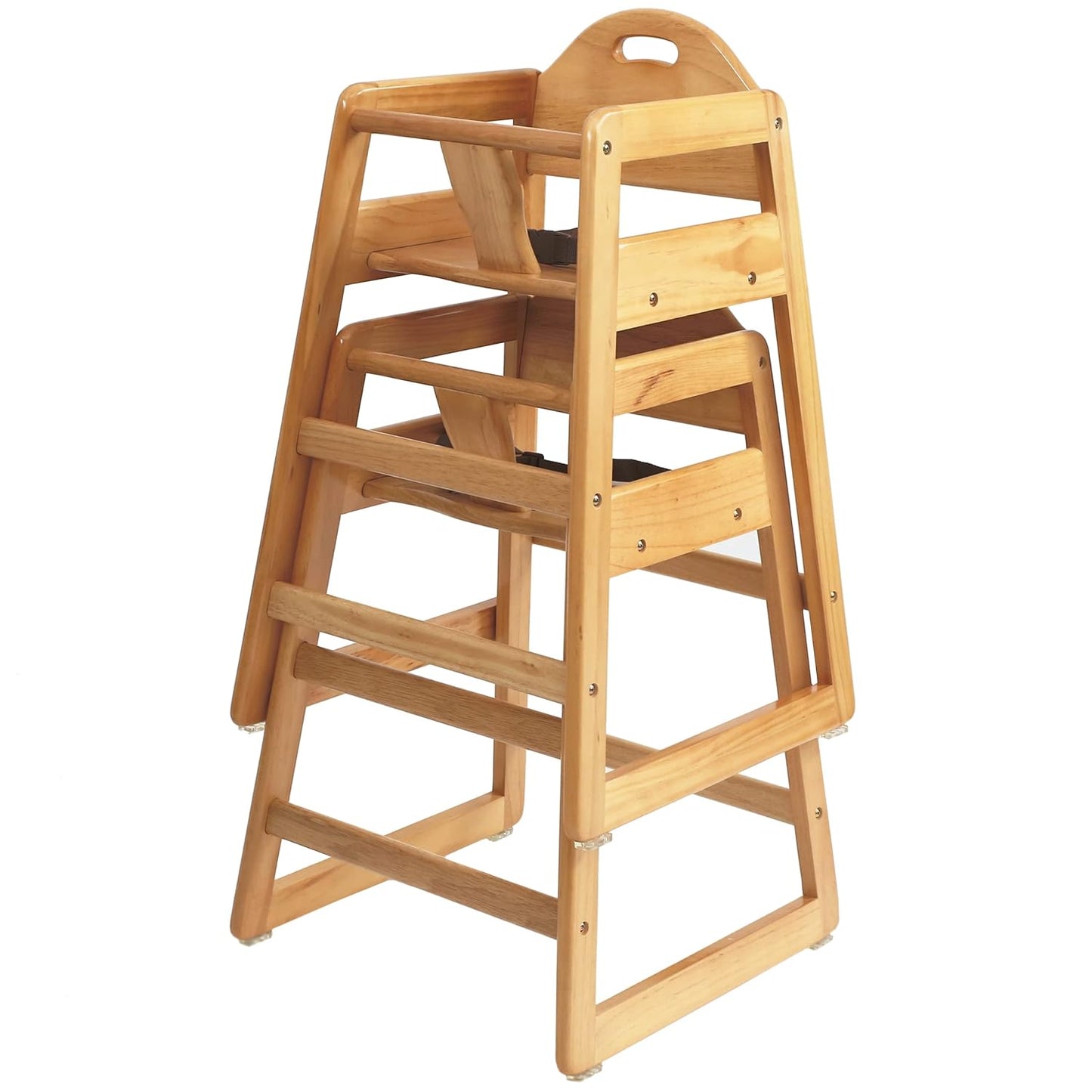 Wooden High Chair for Baby & Toddler – Restaurant-Style Stackable HighChair with Commercial Grade