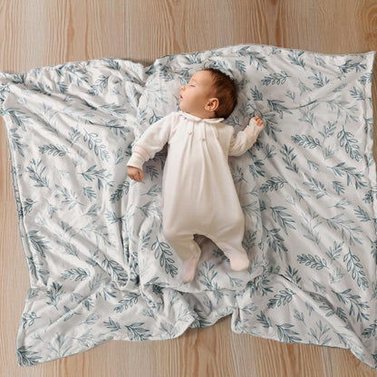 Soft Sage Green Baby Blankets for Unisex Girls or Boys Breathable Gender Neutral Nursery Double