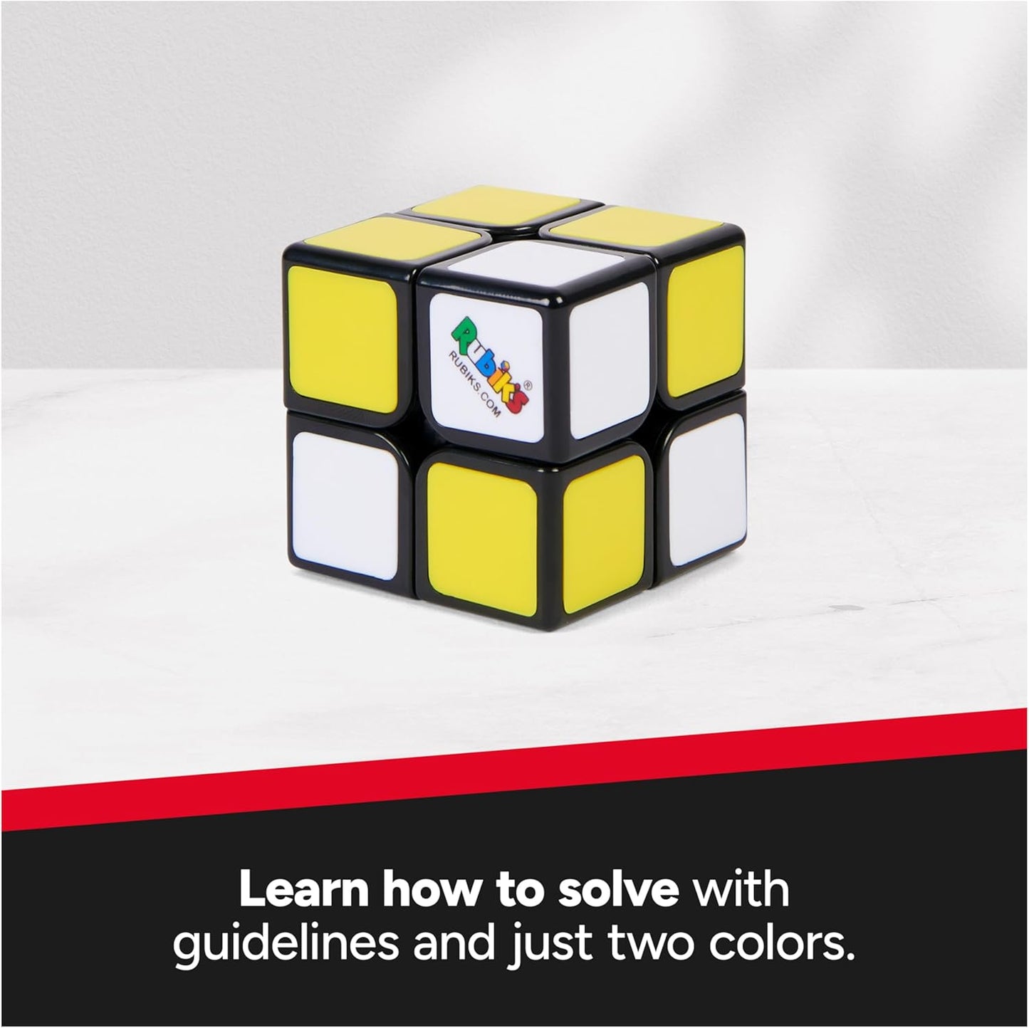 Rubik's Apprentice, 2x2 Beginner Cube 3D Puzzle Game Stress Relief Fidget Toy Easy Activity Cube Travel Game Gift Idea, for Adults & Kids Ages 7 and up