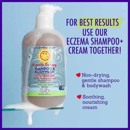 California Baby Eczema Treatment Set | 2oz Eczema Cream + 8.5oz Eczema Body Wash | Colloidal