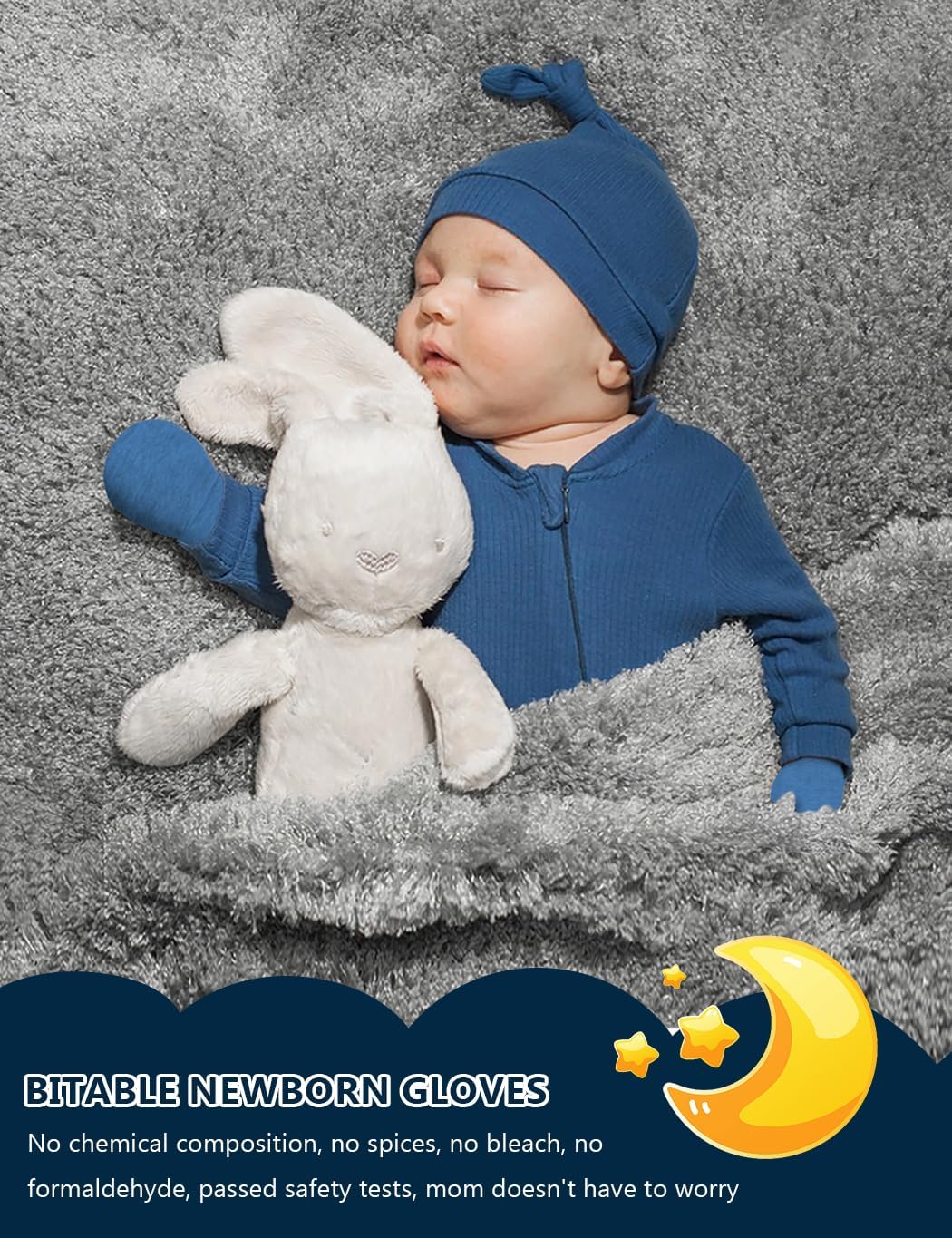 Cute Baby Mittens Newborn, No Scratch Baby Boy Mittens, Baby Girl Hat Gloves for Toddlers, Infant, Newborn