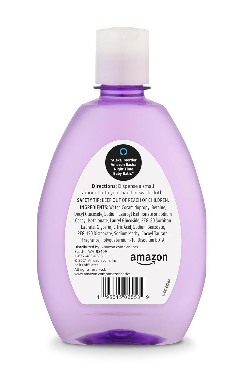 Amazon Basics Night-Time Baby Bath, Lightly Scented, 13.6 Fl Oz (Pack of 1) (Previously Solimo)