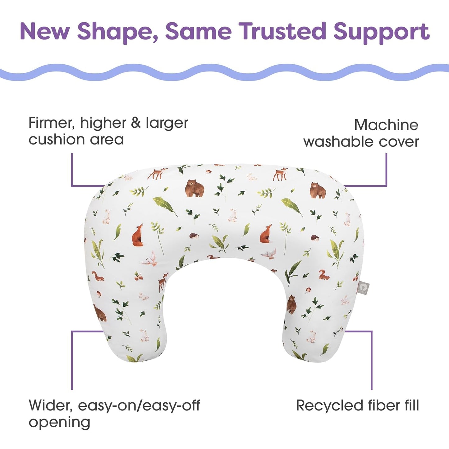 Boppy Nursing Pillow - Ergonomic Bottle & Breastfeeding Pillow with High, Firm, Large Area