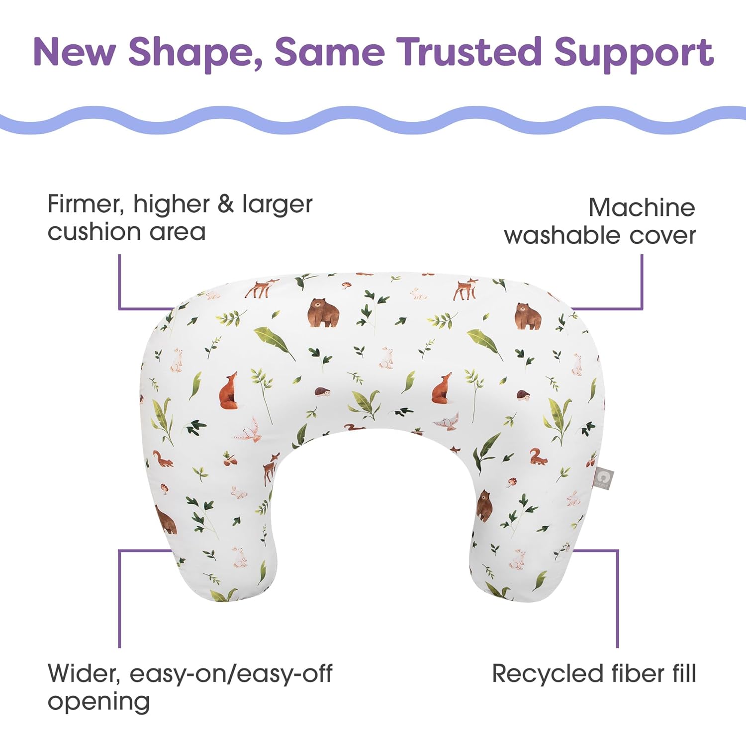 Boppy Nursing Pillow - Ergonomic Bottle & Breastfeeding Pillow with High, Firm, Large Area