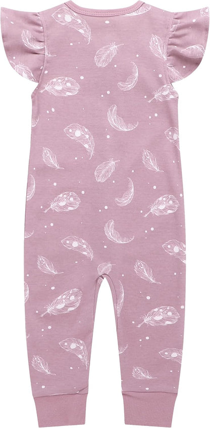 Owlivia Baby Boy Romper, Unisex Short-sleeve Summer Outfit, 100% Organic Cotton Girl One-Piece Jumpsuit