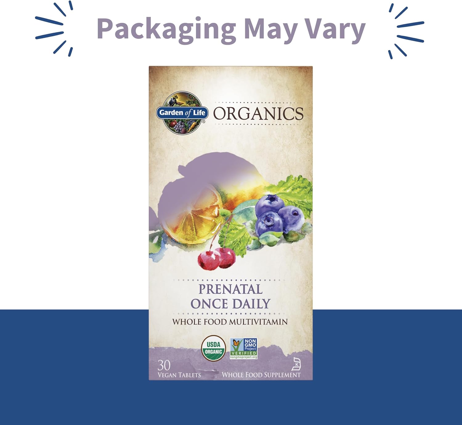 Garden of Life Organics Prenatal Vitamins - 30 Tablets, Prenatal Once Daily Whole Food Vitamins for