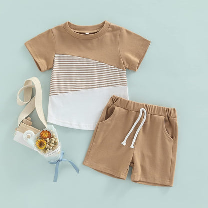 Mubineo Infant Toddler Baby Boy Summer T Shirt Shorts Outfits Short Sleeve Tee Tops Clothes Set