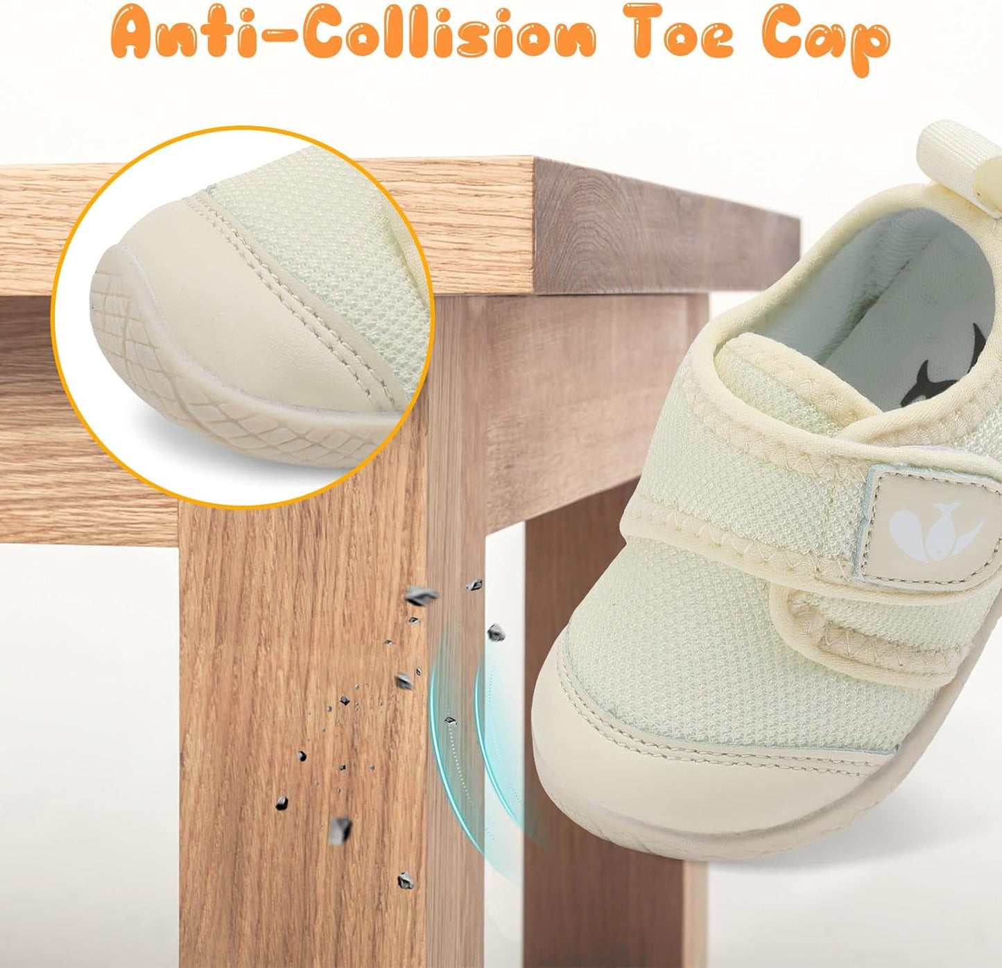 FEETCITY Baby First Walking Shoes Boys Girls Infant Sneakers Crib Shoes Breathable Lightweight Slip On Shoes