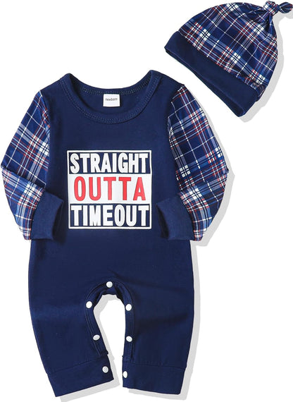 NZRVAWS Baby Boy Clothes Preemie Infant Boy Bear Outfits Jumpsuit Bodysuit Letter Print Romper