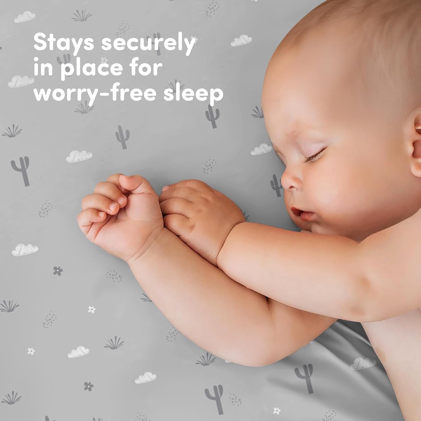 Sweety Fox 2-Pack Crib Sheets - Soft Jersey Cotton Fitted Sheets for Boys and Girls, Mini Crib
