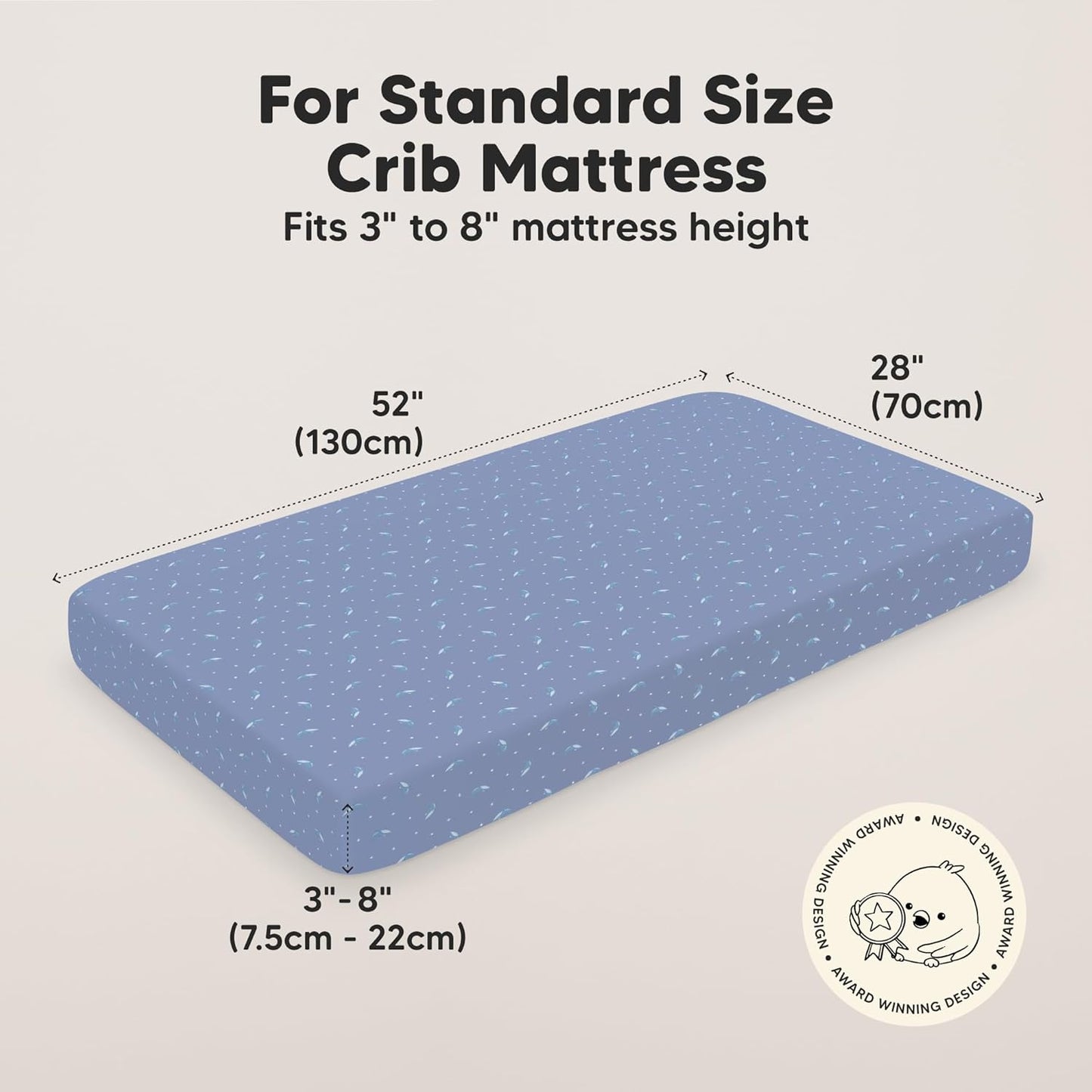 KeaBabies 2-Pack Baby Crib Sheets for Boys, Girls - 52x28 Viscose Derived from Bamboo Toddler Bed