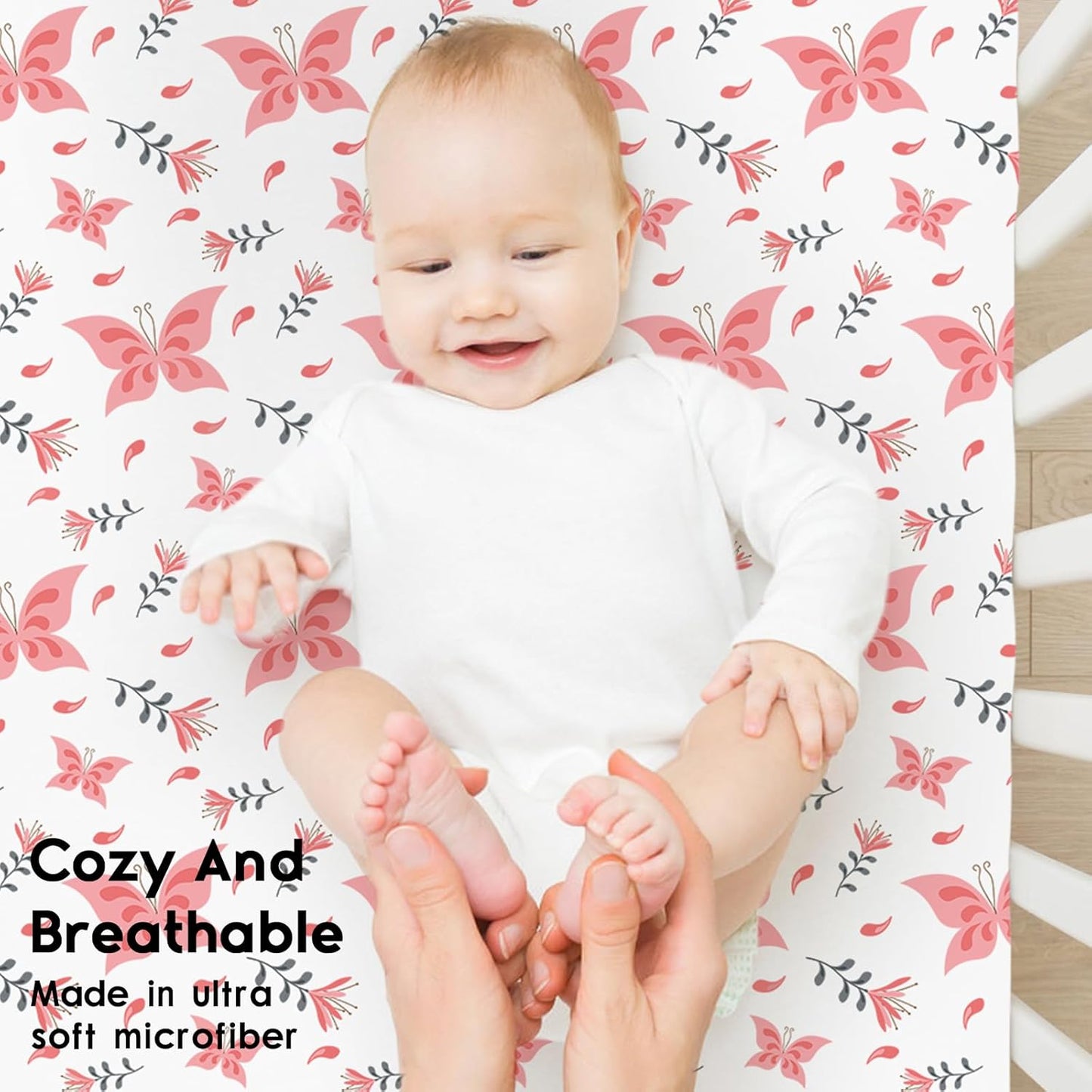 Yoofoss Baby Crib Sheets for Boys Girls, Fitted Crib Sheet 2 Pack for Standard Crib and Toddler