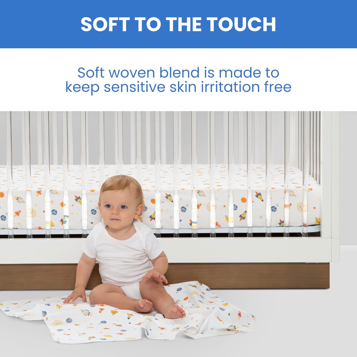 Delta Children Fitted Crib Sheets for Girls and Boys - Crib Sheet for Standard Crib and Toddler
