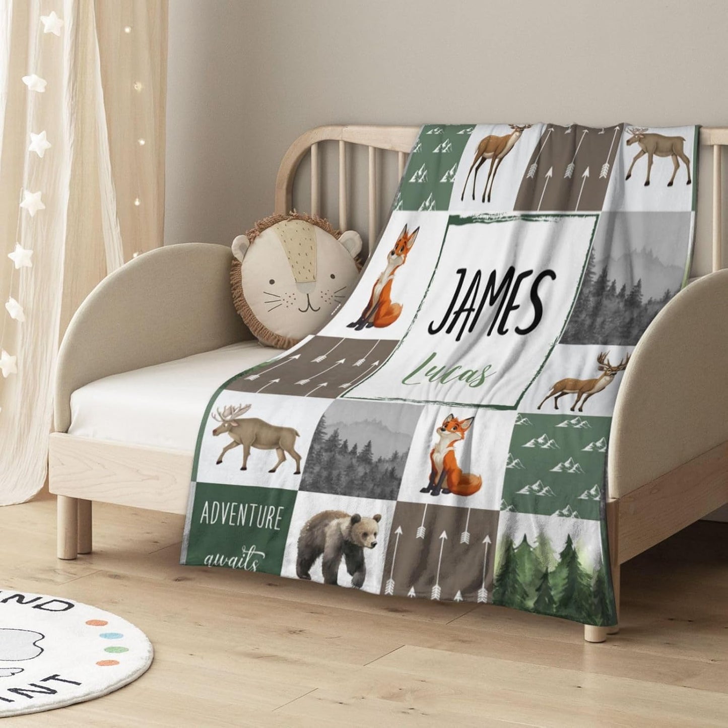 Personalized Baby Blanket - Custom Baby Blanket for Boys with Name for Kids Personalized Baby Boy