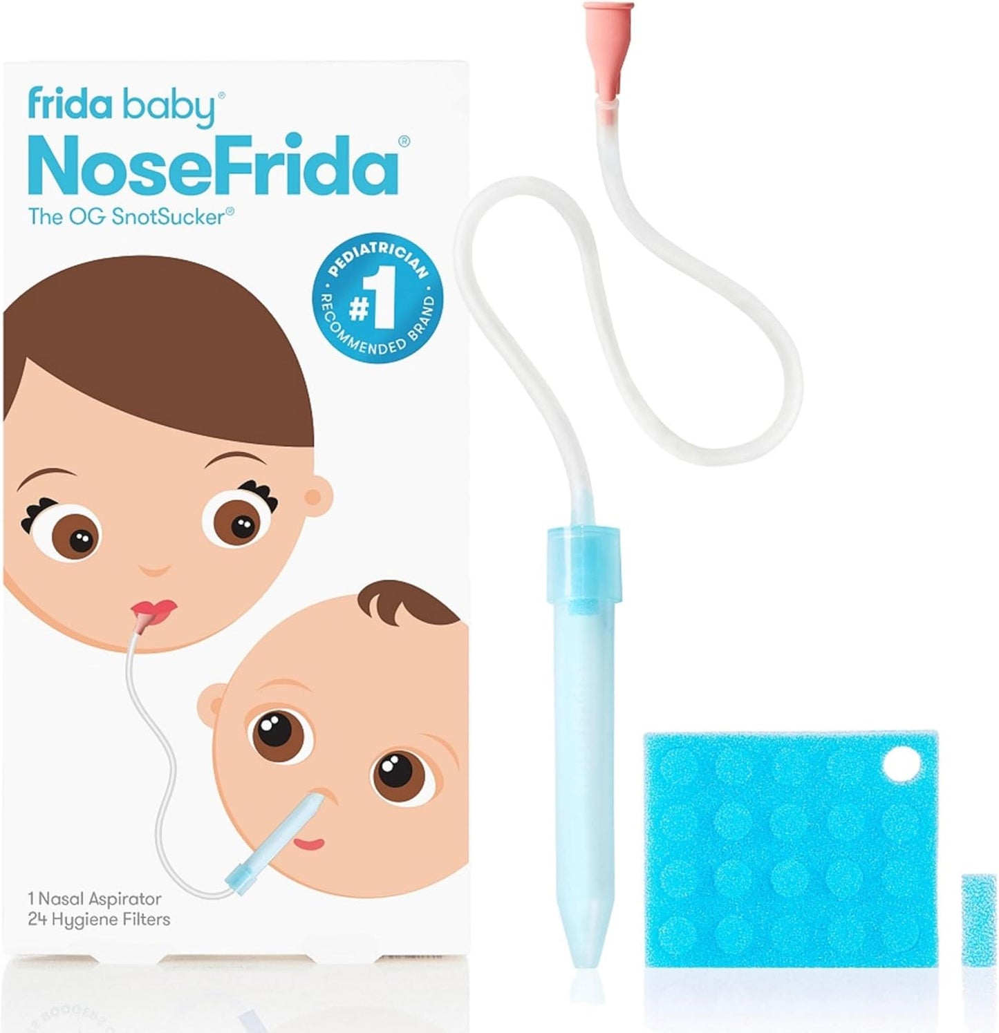 Frida Baby NoseFrida SnotSucker for Baby, Nasal Aspirator for Baby, Nose Sucker Baby Nasal