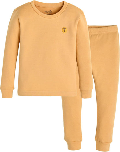 moimoln 6M-8Y Modal Cotton Solid Soft Breathable Baby Toddler Boys Girls Snug fit Pjs Long Sleeve Pajamas Set Sleepwear Daily