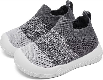 Eashi Baby Boy Girl Non-Skid Indoor Infant Walking Shoes Breathable Warm Elastic Sock Shoes with Memory Sole Protect Toes Outdoor Sneakers