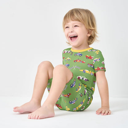 pureborn Baby Viscose From Bamboo Pajamas Set Pjs - Kids Toddler Girl Snug Fit Viscose Sleepwear 2pcs 18M-8Y