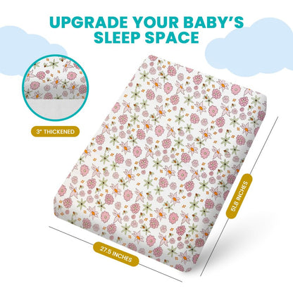 Breathable Crib Mattress, Washable High Rebound Foam for Baby Cribs, Fits Standard Toddler Beds