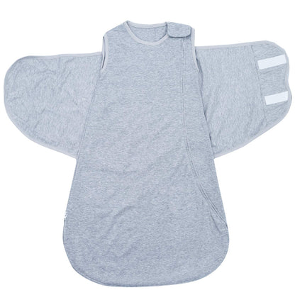 Baby Sleep Sack Swaddle,Adjustable Wearable Baby Sleep Sack XL,Miracle Swaddles for Babies Large,100% Cotton,6-12 Months(Gray)