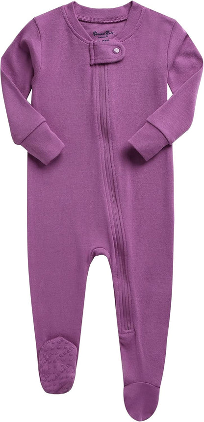 VAENAIT BABY Infant Toddler Boys Girls Footed One-Piece Sleep and Play Premium Modal Pajamas 1-2 Pieces