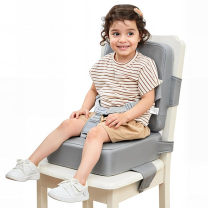 HOMEAL Booster Seat for Kitchen Chair - Compact Toddler Dining Seat with Easy-Install Straps &