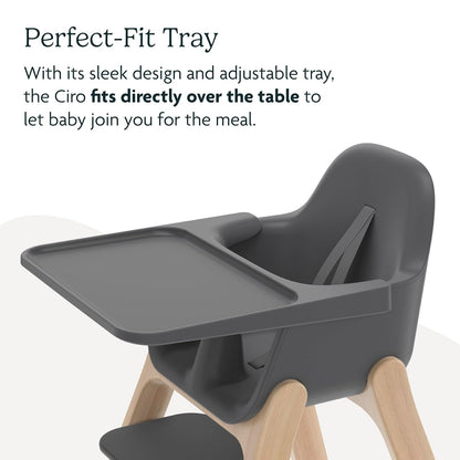 UPPAbaby Ciro High Chair/Sleek, Easy-to-Clean Design/Perfect-Fit Tray to Bring Baby to