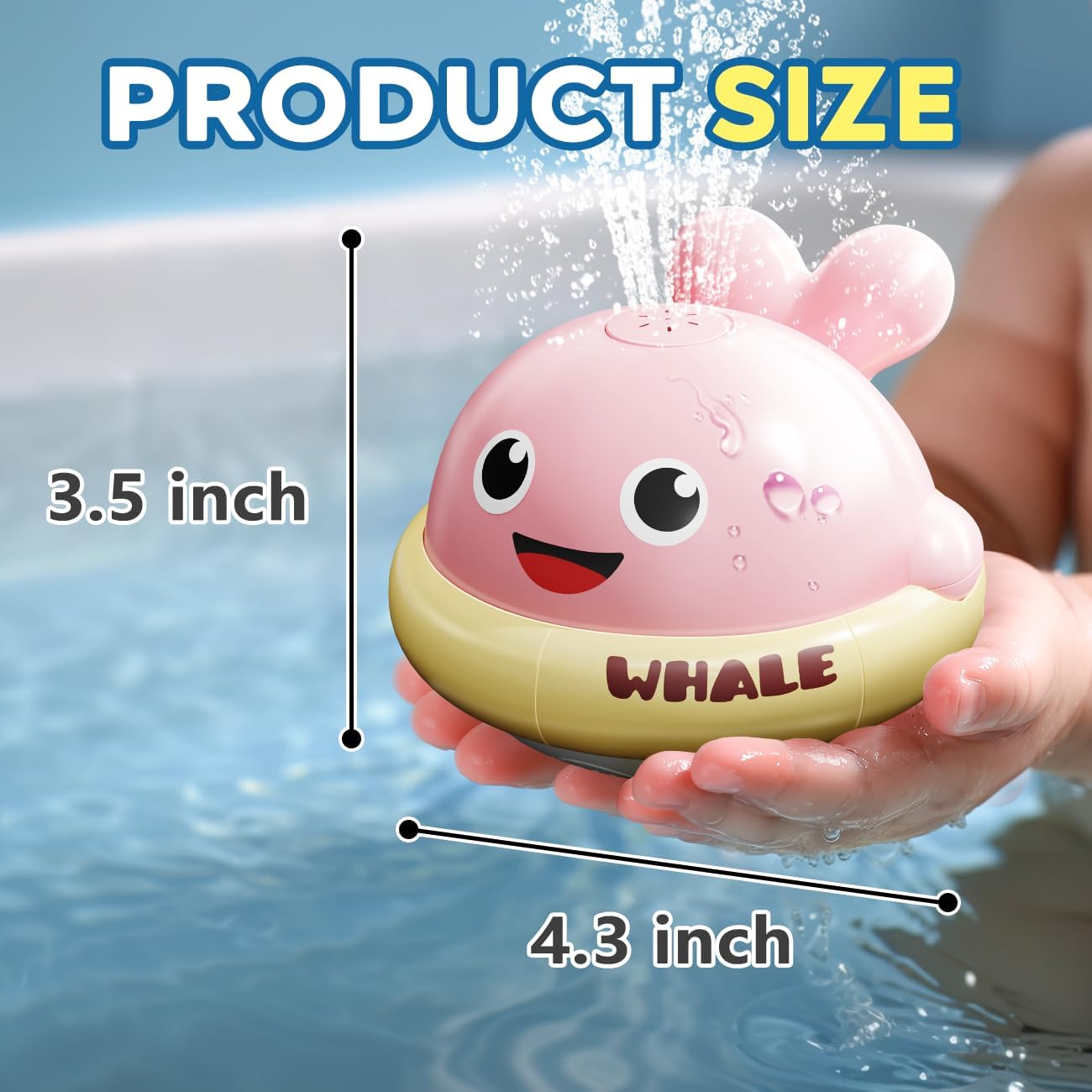 Light up Baby Bath Toys: Whale Bath Toy Sprinkler, Bath Toys for Kids Ages 1-3, Bathtub Outdoor