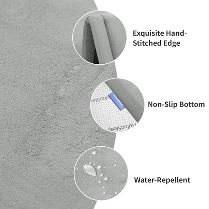 Play Mat for Babies Toddlers,1.3" Thick Elasti-Foam Anti-Fall Cushion Mat for kids Room,28×72 Bedroom Bedside Rugs,Water-Repellent Soft Coral Velvet,Non-Slip(Light Grey)
