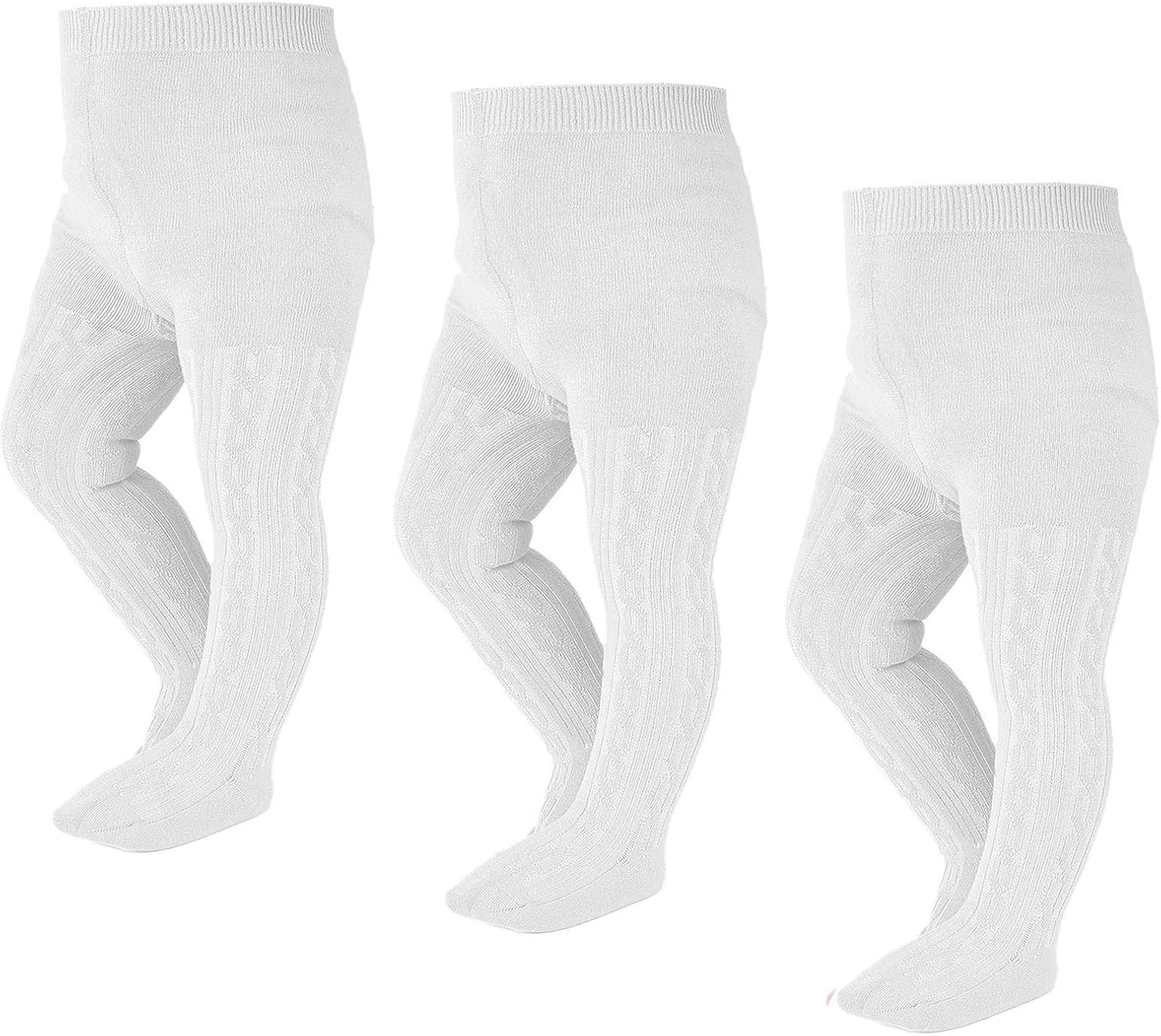 EPEIUS Baby Girl Tights Thick Cable Knit Leggings Stockings Cotton Pantyhose for Newborn Infant Toddler 3/4/5/6 Pack