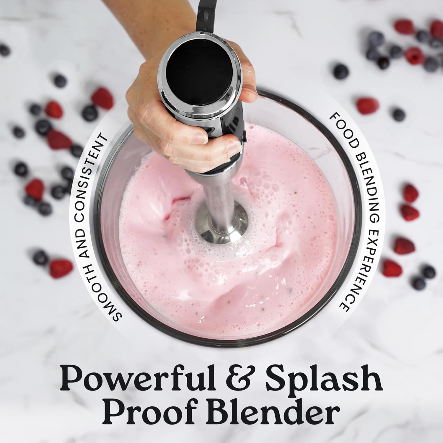 Zulay Immersion Stick Mixer Hand Blender - 800 Watts, Turbo Mode, 5-ft Power Electric Cord