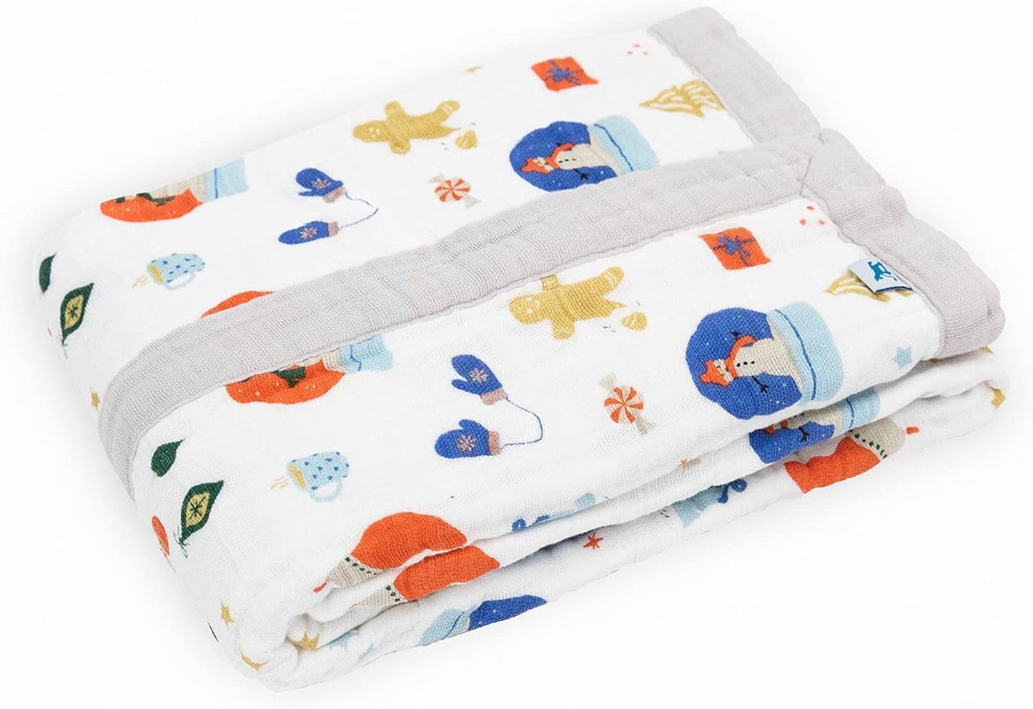 Little Unicorn Newborn Receiving Quilt | Ultra- Soft, Multi-Layered Muslin Fabric | Gift for