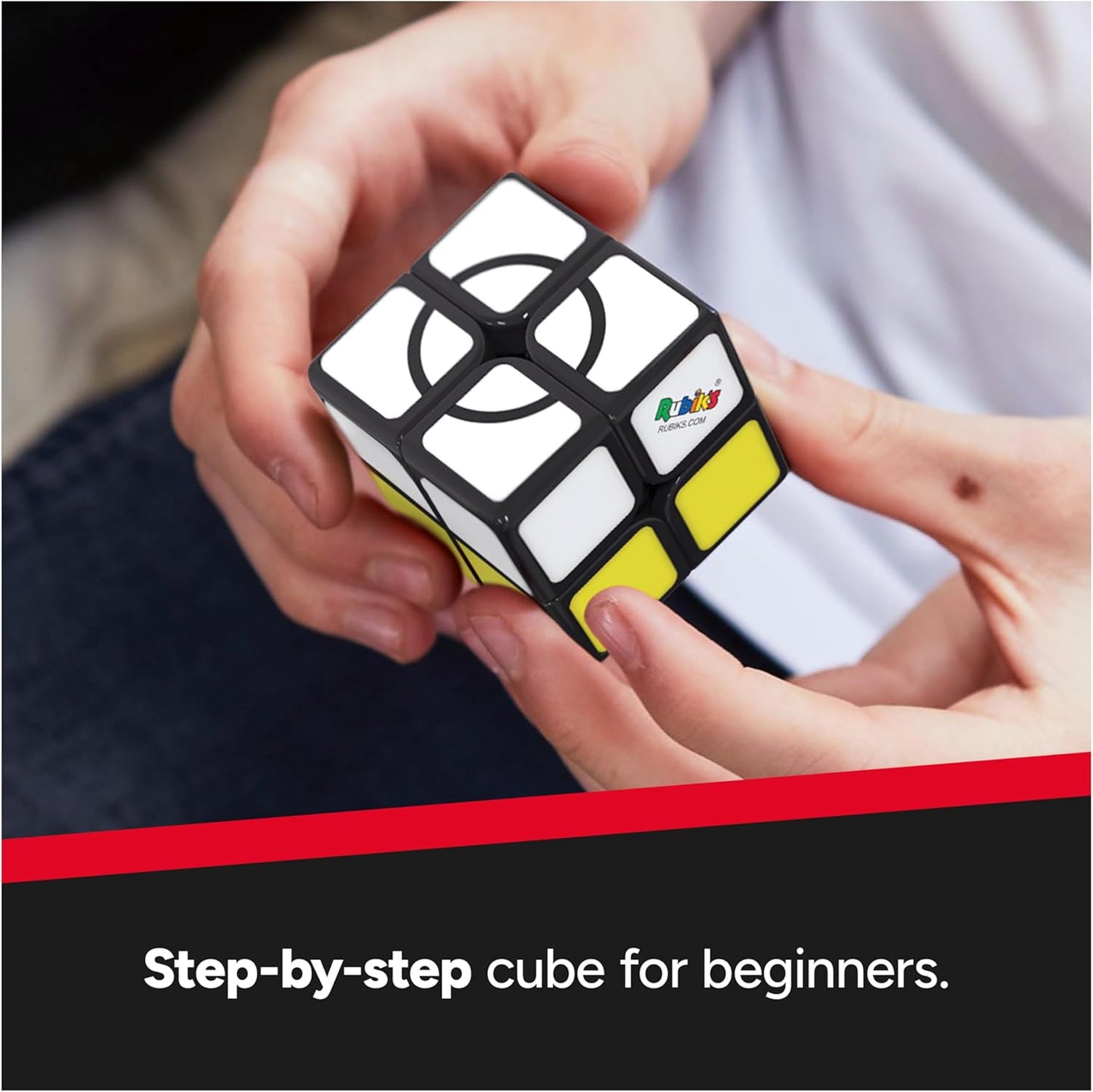Rubik's Apprentice, 2x2 Beginner Cube 3D Puzzle Game Stress Relief Fidget Toy Easy Activity Cube Travel Game Gift Idea, for Adults & Kids Ages 7 and up
