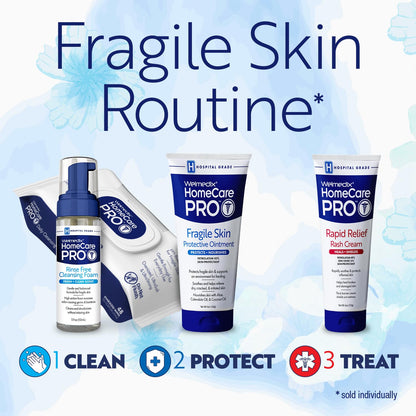 HomeCare PRO Rapid Relief Adult Diaper Rash Cream – Extra Thick, Moisturizing Barrier Cream for Incontinence and Healing/Zinc Oxide (4oz Tube)