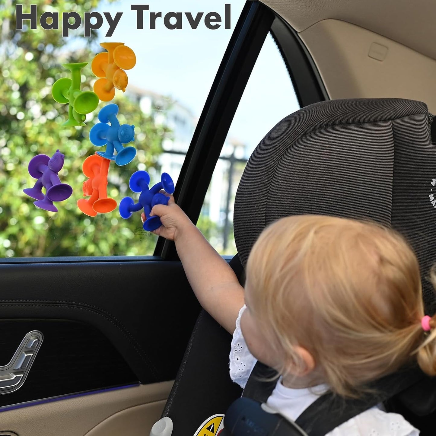 Cute Bear Suction Cup Toy Bath Toys for Kids Ages 4-8 No Hole Bathtub Sensory Toy Airplane Toys for