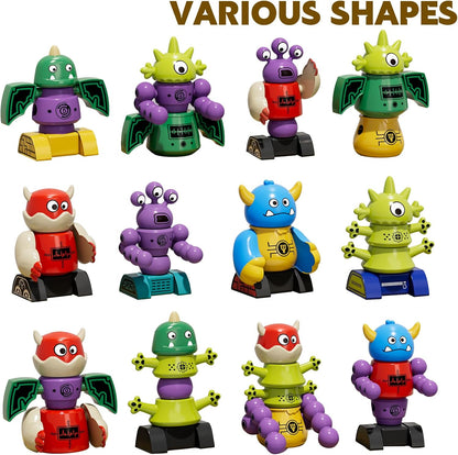 TEMI Magnet Robot Toy for Kids 3-5 Years Old - Monster Magnet Toys Stacking Transform Toys with Storage Box, Set for Boys Age 3 4 5 6 7 Years Old Boys, Christmas and Birthday Gifts