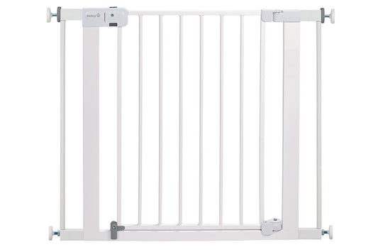 Safety 1st Easy Install Baby Gate for Doorways, Auto-Close Pressure-Mounted Magnetic Latch, Indoor Dog Gates, No Drilling, Fits 29"-38", White