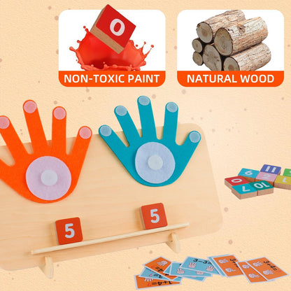 Preschool Learning Toys for Toddlers 3+ Years, Educational Number Counting Blocks for Kids, Homeschool Supplies for Math Manipulates, Finger Counting Math Toy, Montessori Toys for Kids Age 3+