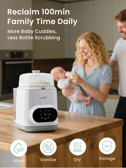 Grownsy EaseClean Bottle Washer Pro | All-in-One Bottle Washer and Sterilizer and Dryer | Baby