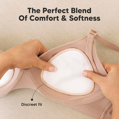 14-Pack Organic Nursing Pads - Washable Breast Pads for Breastfeeding, Nursing Bra Nipple Pads for